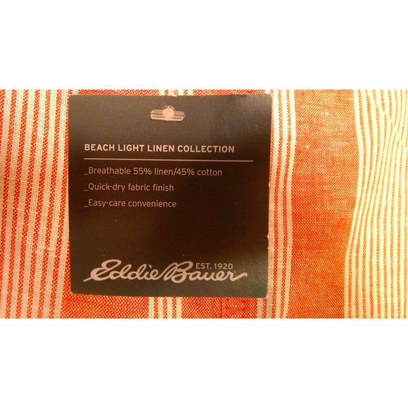 Eddie Bauer 90's Midi Beach Light Linen Belted Shift Dress Sleeveless Women XL - Picture 4 of 9